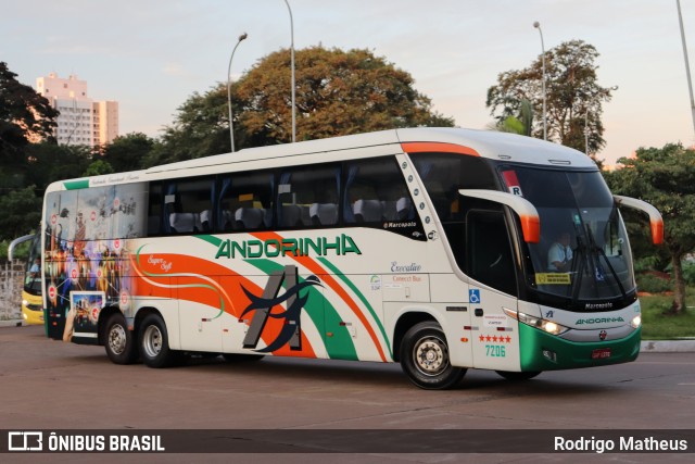 Empresa de Transportes Andorinha 7206 na cidade de Maringá, Paraná, Brasil, por Rodrigo Matheus. ID da foto: 9907112.