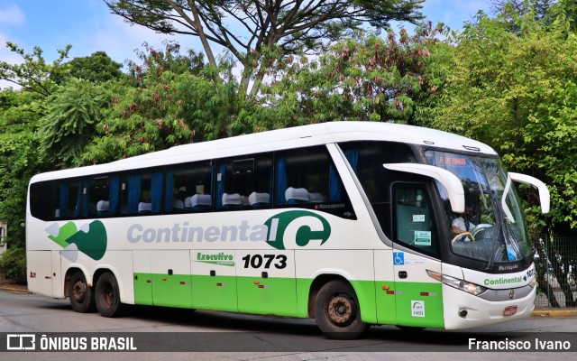 Viação Continental de Transportes 1073 na cidade de São Paulo, São Paulo, Brasil, por Francisco Ivano. Número da foto: #9909300.