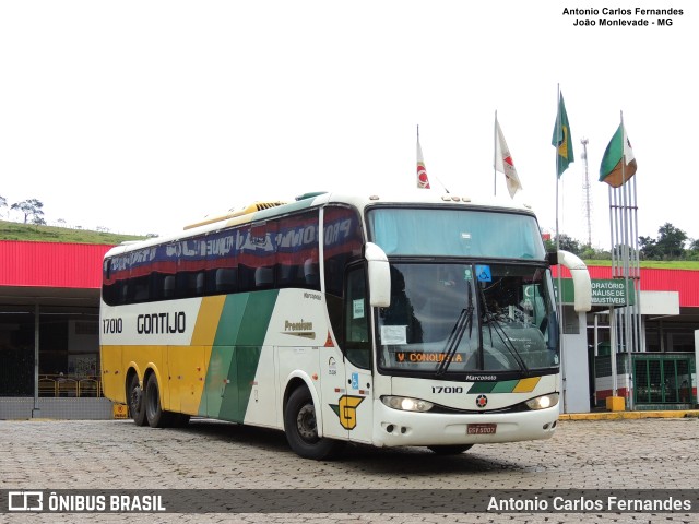 Empresa Gontijo de Transportes 17010 na cidade de João Monlevade, Minas Gerais, Brasil, por Antonio Carlos Fernandes. ID da foto: 9909056.