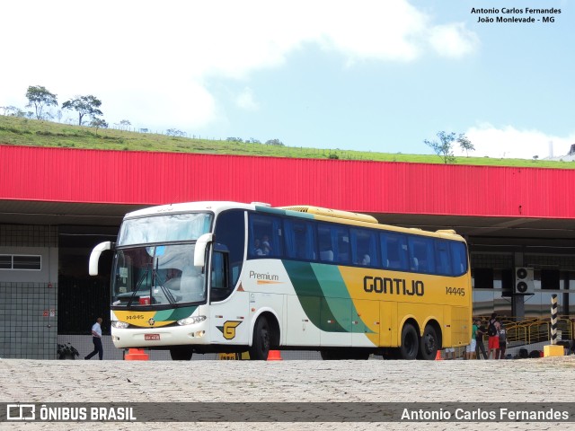 Empresa Gontijo de Transportes 14445 na cidade de João Monlevade, Minas Gerais, Brasil, por Antonio Carlos Fernandes. ID da foto: 9908178.