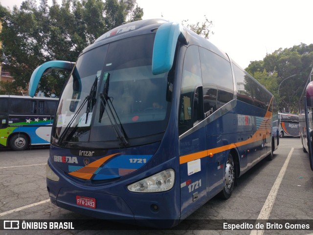 Breda Transportes e Serviços 1721 na cidade de Aparecida, São Paulo, Brasil, por Espedito de Brito Gomes. Número da foto: #9910360.