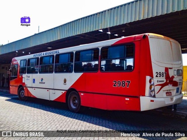 Itajaí Transportes Coletivos 2987 na cidade de Campinas, São Paulo, Brasil, por Henrique Alves de Paula Silva. Número da foto: #9910249.