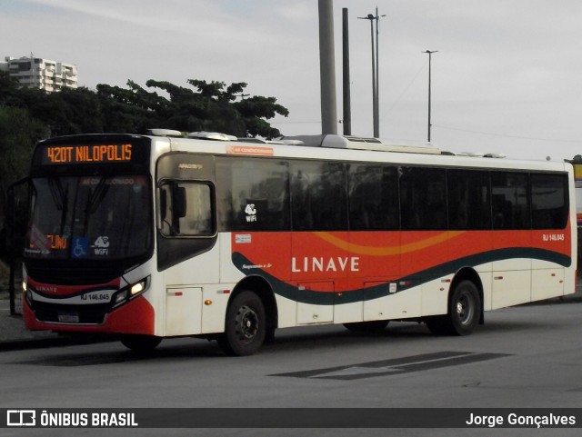 Linave Transportes RJ 146.045 na cidade de Rio de Janeiro, Rio de Janeiro, Brasil, por Jorge Gonçalves. ID da foto: 9910903.