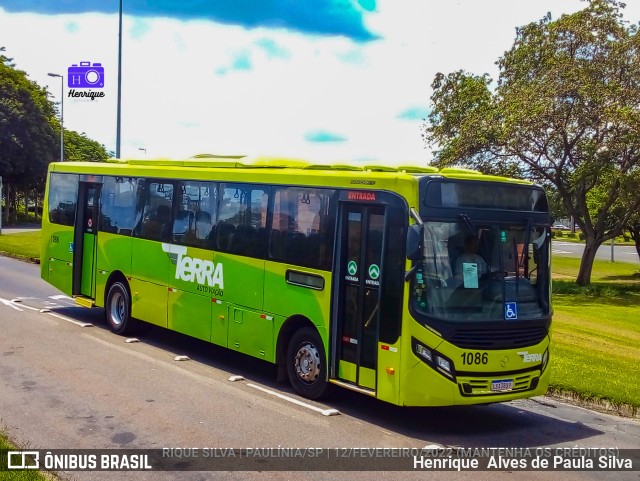 Terra Auto Viação 1086 na cidade de Paulínia, São Paulo, Brasil, por Henrique Alves de Paula Silva. ID da foto: 9912091.