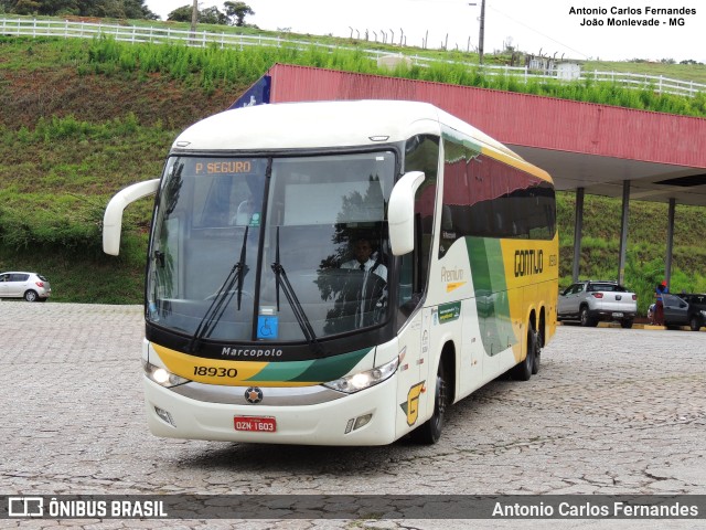 Empresa Gontijo de Transportes 18930 na cidade de João Monlevade, Minas Gerais, Brasil, por Antonio Carlos Fernandes. ID da foto: 9910893.