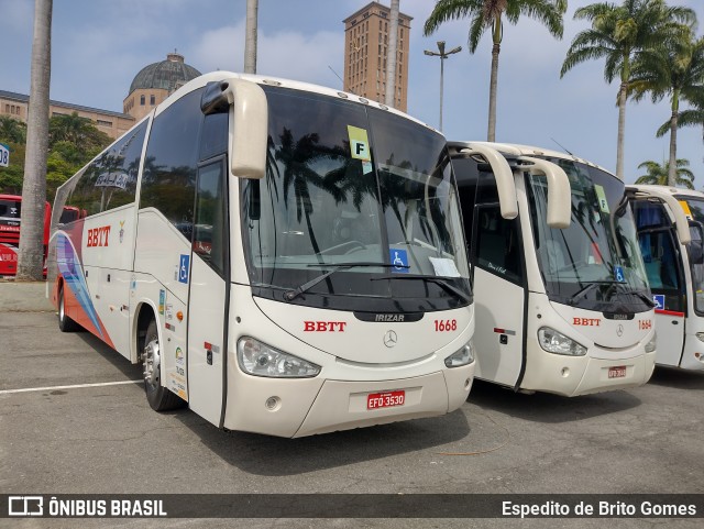 BBTT - Benfica Barueri Transporte e Turismo 1668 na cidade de Aparecida, São Paulo, Brasil, por Espedito de Brito Gomes. Número da foto: #9911741.