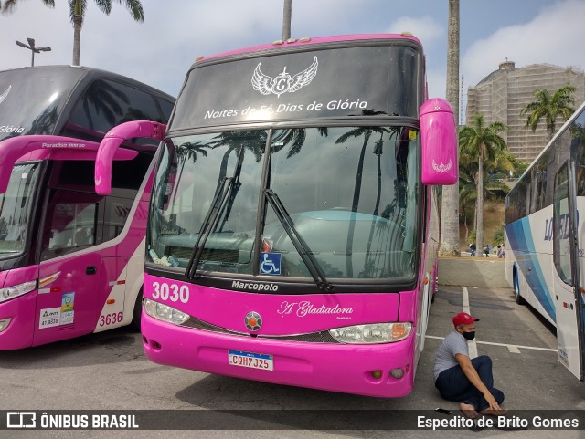 A Gladiadora Turismo 3030 na cidade de Aparecida, São Paulo, Brasil, por Espedito de Brito Gomes. ID da foto: 9915499.