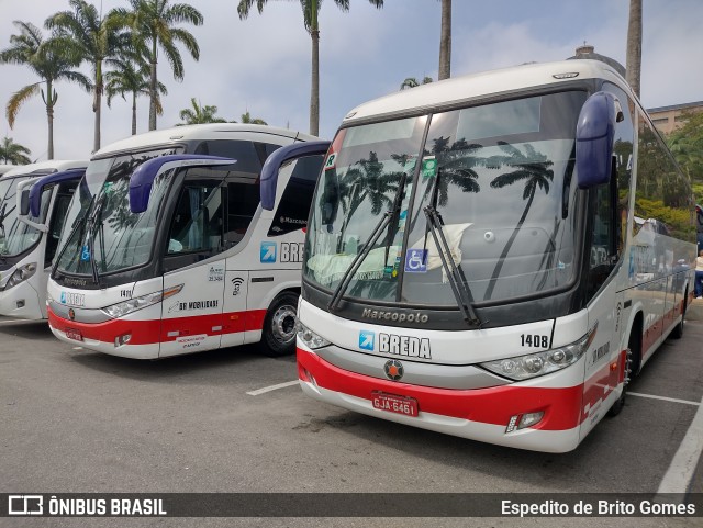 Breda Transportes e Serviços 1408 na cidade de Aparecida, São Paulo, Brasil, por Espedito de Brito Gomes. ID da foto: 9917215.