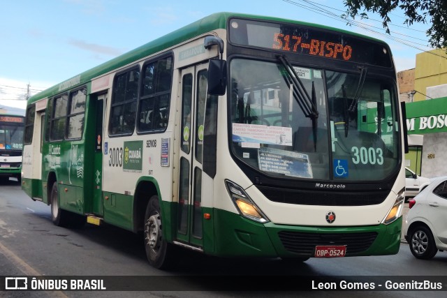 Expresso Caribus Transportes 3003 na cidade de Cuiabá, Mato Grosso, Brasil, por Leon Gomes. Número da foto: #9915943.