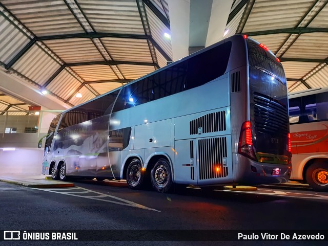 Viação Garcia 8714 na cidade de Franca, São Paulo, Brasil, por Paulo Vitor De Azevedo. ID da foto: 9917514.