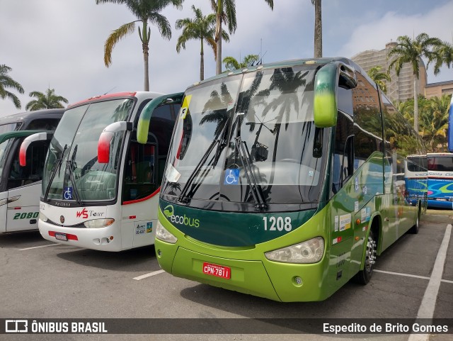 Ecobus Transportes e Turismo 1208 na cidade de Aparecida, São Paulo, Brasil, por Espedito de Brito Gomes. ID da foto: 9917186.