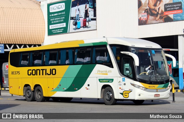 Empresa Gontijo de Transportes 18375 na cidade de Rio de Janeiro, Rio de Janeiro, Brasil, por Matheus Souza. ID da foto: 9916775.