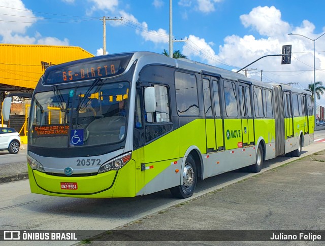 Viação Globo 20572 na cidade de Belo Horizonte, Minas Gerais, Brasil, por Juliano Felipe. ID da foto: 9921382.