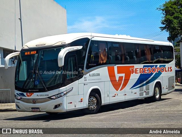 Viação Teresópolis RJ 203.006 na cidade de Rio de Janeiro, Rio de Janeiro, Brasil, por André Almeida. Número da foto: #9920461.