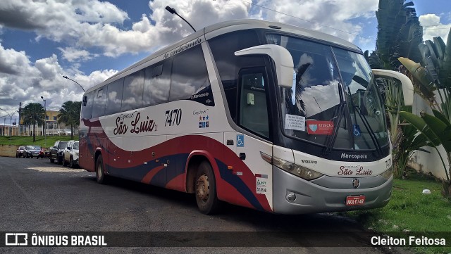 Expresso São Luiz 7470 na cidade de Rio Verde, Goiás, Brasil, por Cleiton Feitosa. Número da foto: #9921187.