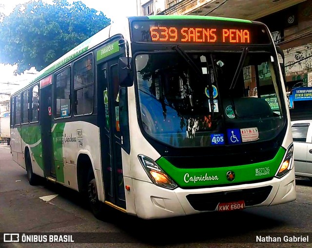 Caprichosa Auto Ônibus B27126 na cidade de Rio de Janeiro, Rio de Janeiro, Brasil, por Nathan Gabriel. Número da foto: #9921591.