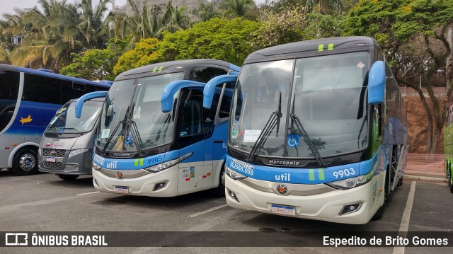 UTIL - União Transporte Interestadual de Luxo 9903 na cidade de Aparecida, São Paulo, Brasil, por Espedito de Brito Gomes. ID da foto: 9921007.