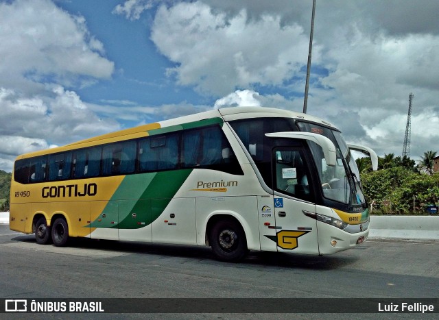 Empresa Gontijo de Transportes 18450 na cidade de Ribeirão, Pernambuco, Brasil, por Luiz Fellipe. Número da foto: #9920387.