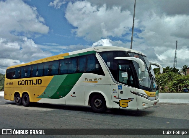 Empresa Gontijo de Transportes 18450 na cidade de Ribeirão, Pernambuco, Brasil, por Luiz Fellipe. ID da foto: 9920387.