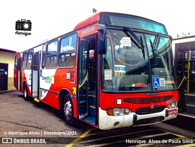 Expresso CampiBus 2208 na cidade de Campinas, São Paulo, Brasil, por Henrique Alves de Paula Silva. Número da foto: #9918908.