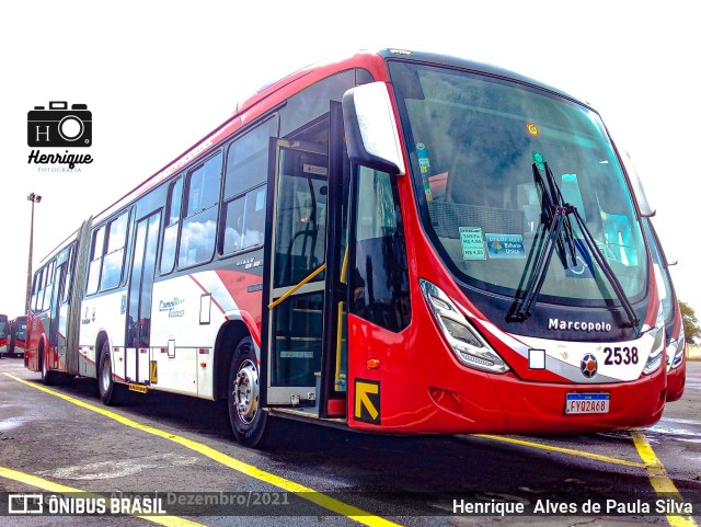 Expresso CampiBus 2538 na cidade de Campinas, São Paulo, Brasil, por Henrique Alves de Paula Silva. ID da foto: 9918915.