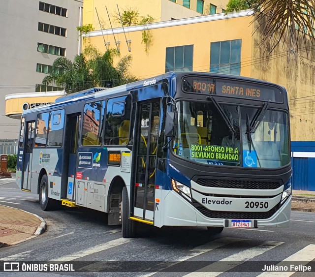 SM Transportes 20950 na cidade de Belo Horizonte, Minas Gerais, Brasil, por Juliano Felipe. Número da foto: #9921366.