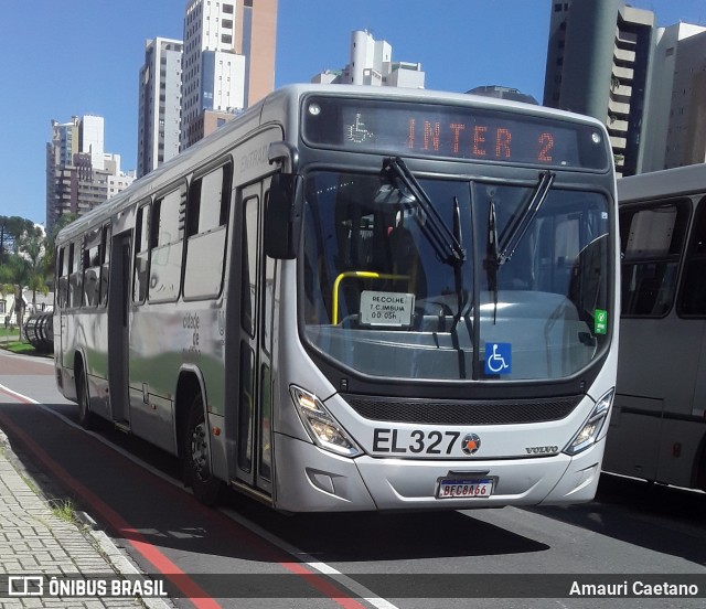 Auto Viação São José dos Pinhais EL327 na cidade de Curitiba, Paraná, Brasil, por Amauri Caetano. Número da foto: #9920885.