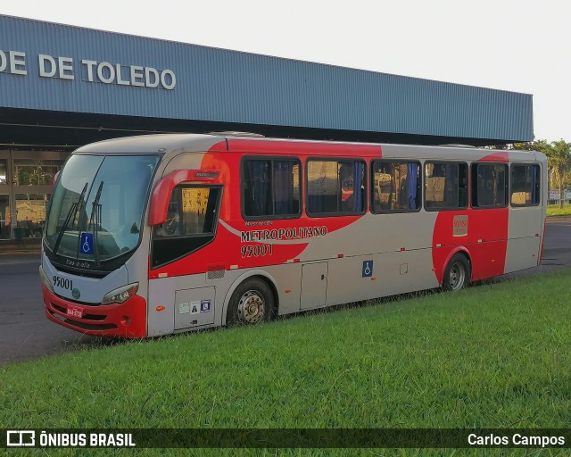 Viação Sorriso de Toledo 95001 na cidade de Toledo, Paraná, Brasil, por Carlos Campos. ID da foto: 9918840.