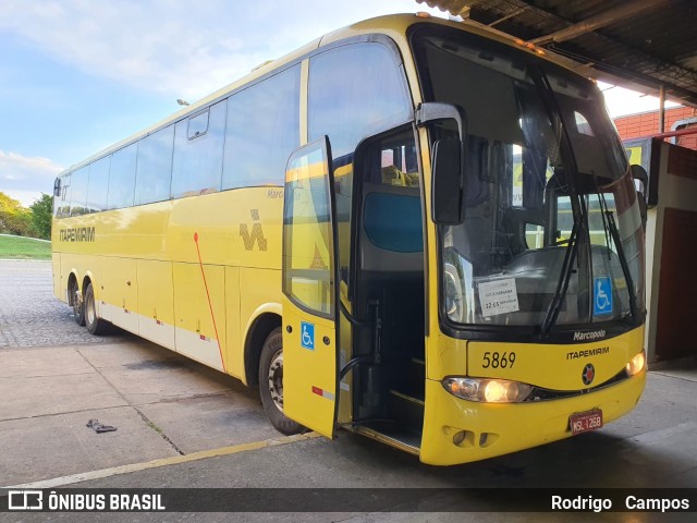 Viação Itapemirim 5869 na cidade de Campos dos Goytacazes, Rio de Janeiro, Brasil, por Rodrigo   Campos. Número da foto: #9924104.