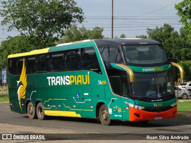 Viação Transpiauí 14010 na cidade de Teresina, Piauí, Brasil, por Ruan Silva Andrade. ID da foto: 9922486.