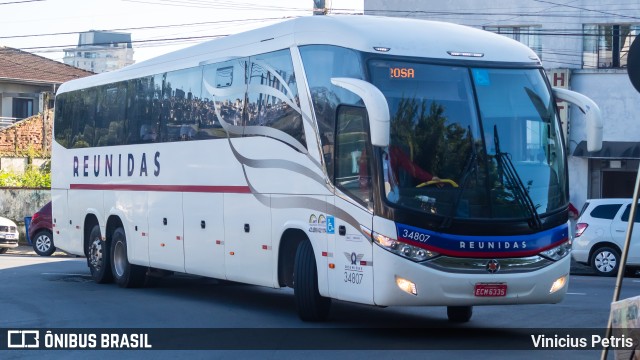 Reunidas Transportes Coletivos 34807 na cidade de Joinville, Santa Catarina, Brasil, por Vinicius Petris. ID da foto: 9923394.