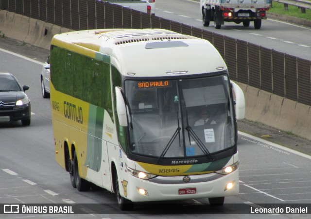 Empresa Gontijo de Transportes 18845 na cidade de Aparecida, São Paulo, Brasil, por Leonardo Daniel. ID da foto: 9922895.