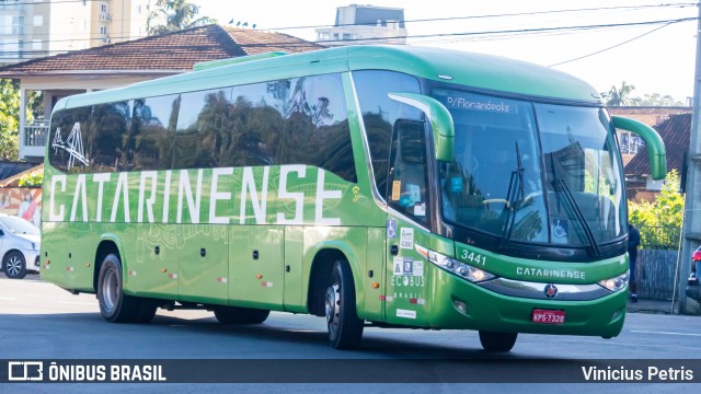 Auto Viação Catarinense 3441 na cidade de Joinville, Santa Catarina, Brasil, por Vinicius Petris. ID da foto: 9923383.