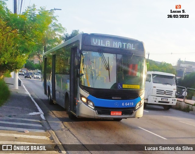 Transwolff Transportes e Turismo 6 6419 na cidade de São Paulo, São Paulo, Brasil, por Lucas Santos da Silva. Número da foto: #9925167.