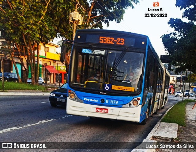 Viação Grajaú S.A. 6 1179 na cidade de São Paulo, São Paulo, Brasil, por Lucas Santos da Silva. Número da foto: #9925210.