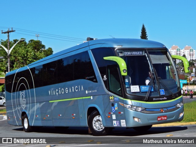 Viação Garcia 8215 na cidade de Joinville, Santa Catarina, Brasil, por Matheus Vieira Mortari. Número da foto: #9926067.