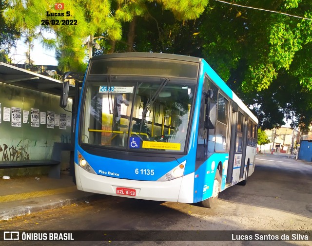Viação Grajaú S.A. 6 1135 na cidade de São Paulo, São Paulo, Brasil, por Lucas Santos da Silva. Número da foto: #9925207.