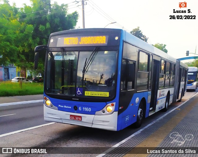Viação Grajaú S.A. 6 1160 na cidade de São Paulo, São Paulo, Brasil, por Lucas Santos da Silva. Número da foto: #9925205.