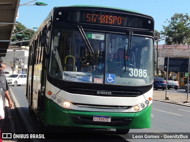 Expresso Caribus Transportes 3085 na cidade de Cuiabá, Mato Grosso, Brasil, por Leon Gomes. ID da foto: 9925153.