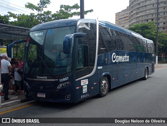 Viação Cometa 721557 na cidade de Santos, São Paulo, Brasil, por Douglas Nelson de Oliveira. ID da foto: 9924890.