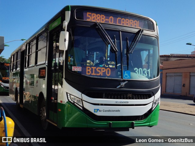 Expresso Caribus Transportes 3031 na cidade de Cuiabá, Mato Grosso, Brasil, por Leon Gomes. ID da foto: 9925066.