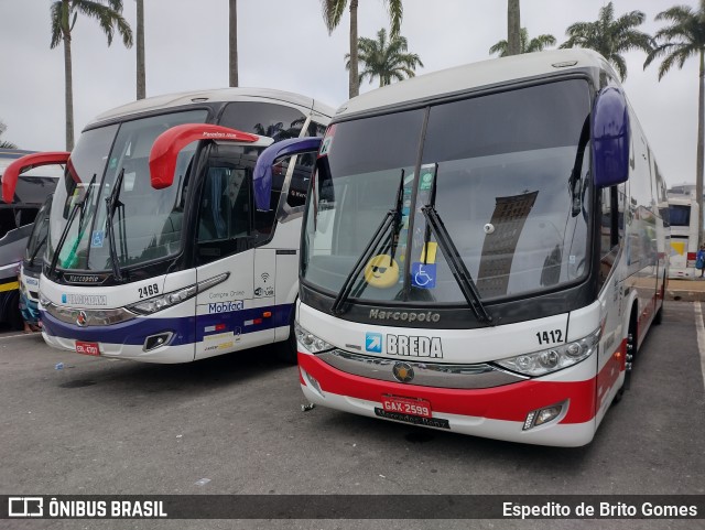 Breda Transportes e Serviços 1412 na cidade de Aparecida, São Paulo, Brasil, por Espedito de Brito Gomes. ID da foto: 9925647.