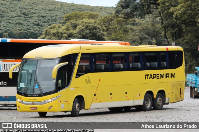 Viação Itapemirim 60053 na cidade de Manhuaçu, Minas Gerais, Brasil, por Athos Lauriano do Prado. ID da foto: 9879973.