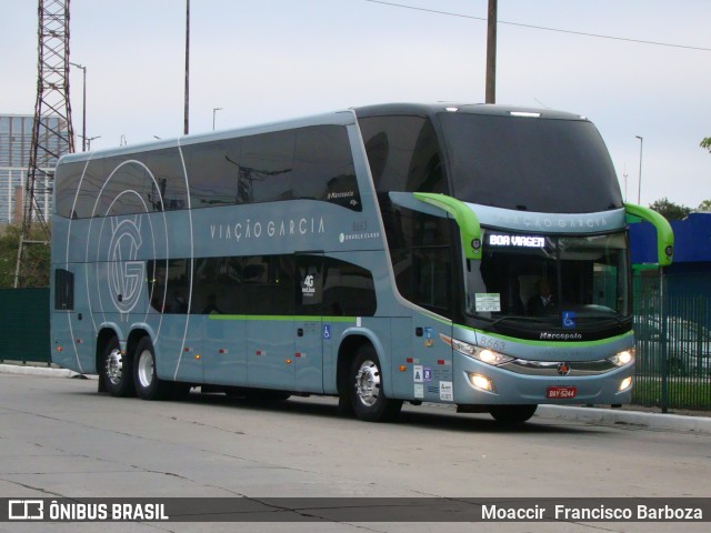 Viação Garcia 8663 na cidade de São Paulo, São Paulo, Brasil, por Moaccir  Francisco Barboza. Número da foto: #9879549.