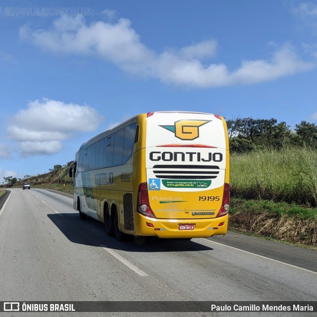 Empresa Gontijo de Transportes 19195 na cidade de Recanto das Emas, Distrito Federal, Brasil, por Paulo Camillo Mendes Maria. ID da foto: 9928015.