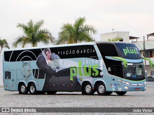 Viação Garcia 8814 na cidade de Balneário Camboriú, Santa Catarina, Brasil, por João Victor. Número da foto: #9929894.