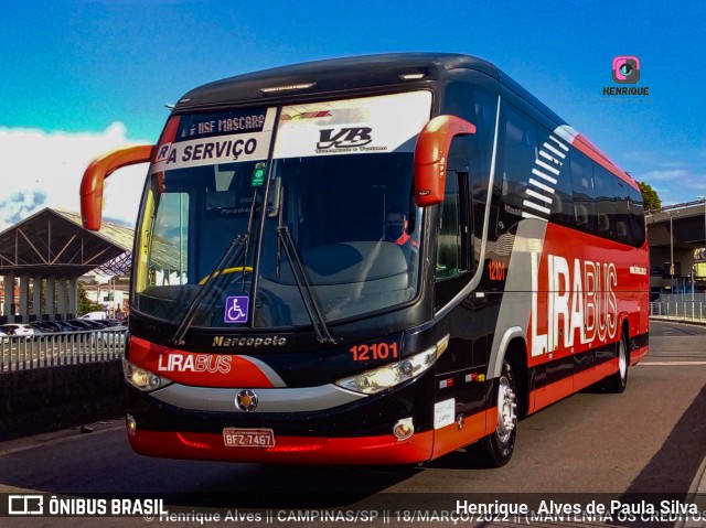 Lirabus 12101 na cidade de Campinas, São Paulo, Brasil, por Henrique Alves de Paula Silva. Número da foto: #9932329.