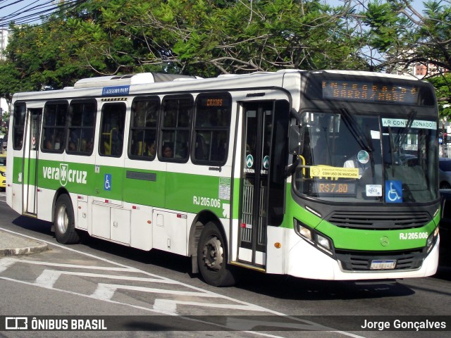 Viação Vera Cruz RJ 205.006 na cidade de Rio de Janeiro, Rio de Janeiro, Brasil, por Jorge Gonçalves. ID da foto: 9931961.