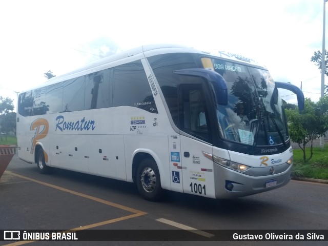 Romatur Transportadora Turística 1001 na cidade de Araguari, Minas Gerais, Brasil, por Gustavo Oliveira da Silva. ID da foto: 9933523.