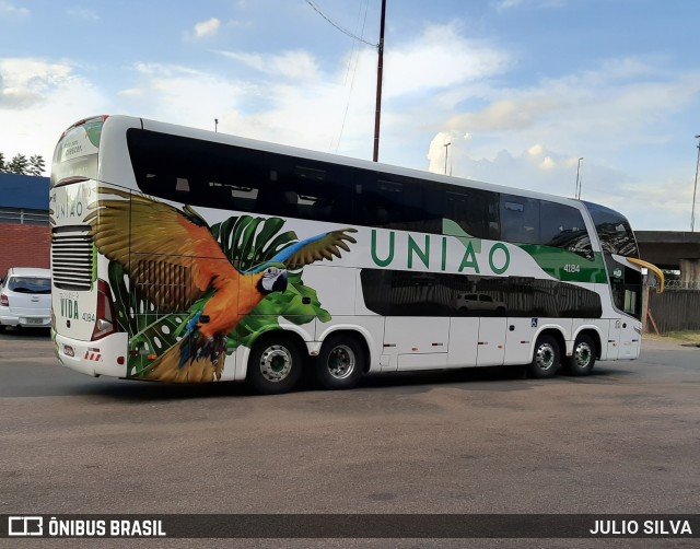 Empresa União de Transportes 4184 na cidade de Porto Alegre, Rio Grande do Sul, Brasil, por JULIO SILVA. ID da foto: 9935677.